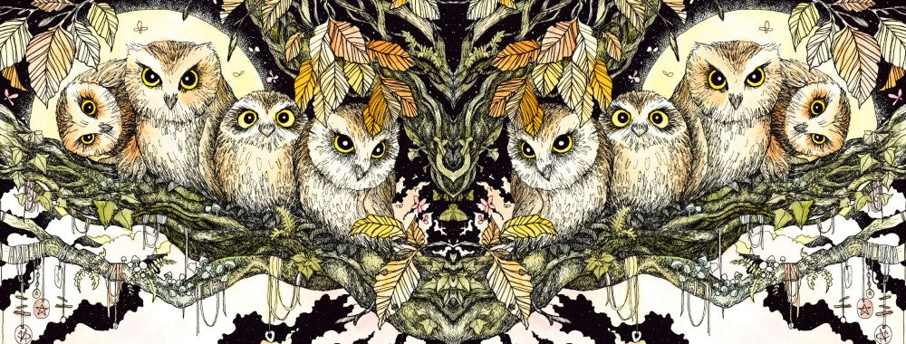 The wrap design of the mug. The image is repeated twice around the mug.