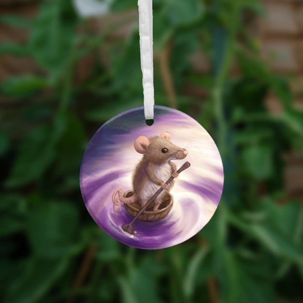 The other side of the ornament, showing a close up of the mouse.